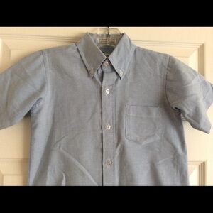 Boy’s shirt buttons front School Uniform Shirt blue shirt size 7 short sleeves